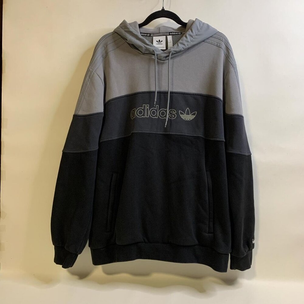 Grey and black Adidas hoodie